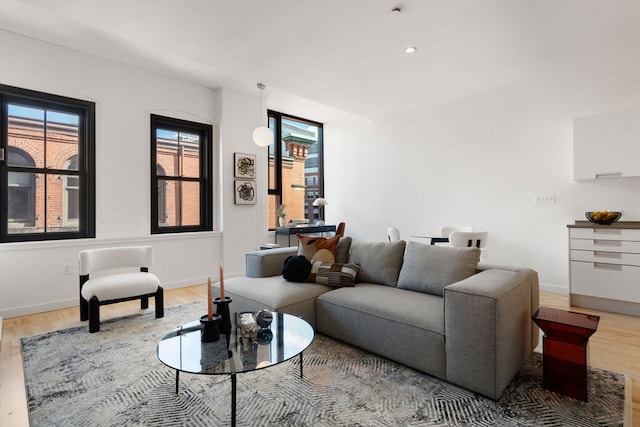 living room featuring hardwood / wood-style floors