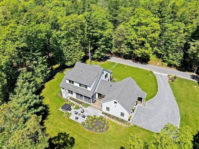 30 Indian Cove Rd, Marion, MA 02738 - aerial view of property and surrounding area featuring a heavily wooded area