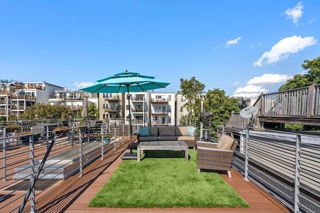 288 Marginal St Unit 4, Boston, MA 02128 - view of yard with an outdoor hangout area and a balcony