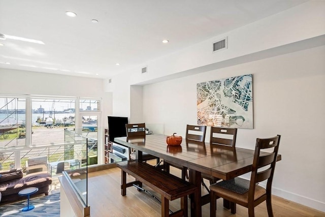 288 Marginal St Unit 4, Boston, MA 02128 - dining area with wood finished floors, recessed lighting, and baseboards