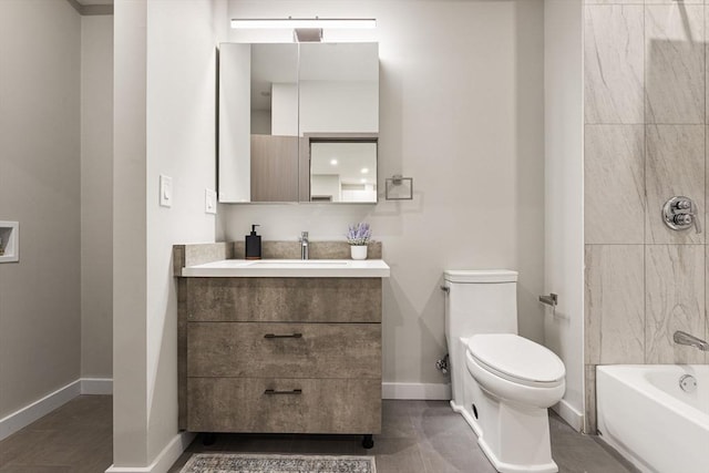 43-47 Fremont Unit 7, Boston, MA 02126 - full bath featuring vanity, baseboards, shower / bath combination, and toilet
