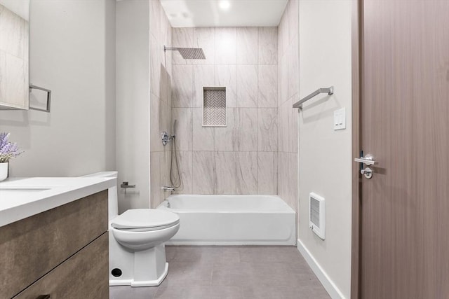 43-47 Fremont Unit 7, Boston, MA 02126 - bathroom with visible vents, tile patterned flooring, vanity, bathing tub / shower combination, and toilet