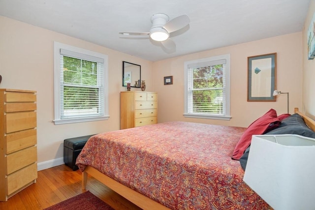 304 Hunting Rd, Needham, MA 02494 - bedroom with wood finished floors, baseboards, and ceiling fan