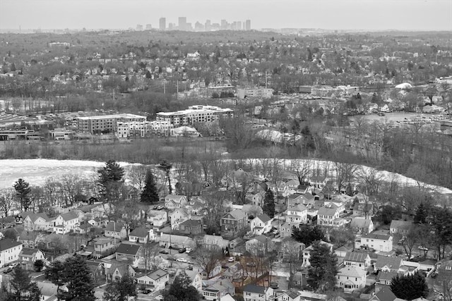 view of snowy aerial view