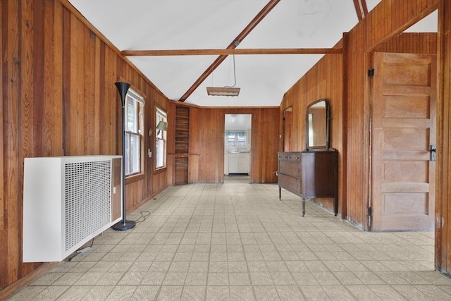 7 Crescent Pl, Wareham, MA 02558 - spare room featuring wooden walls, lofted ceiling, and light floors