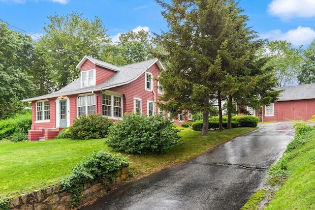 965 Greenville Ave, Smithfield, RI 02828 - view of front of house featuring a front lawn and driveway
