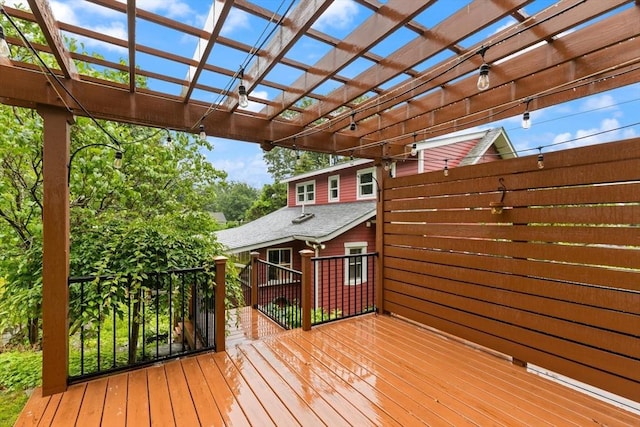 965 Greenville Ave, Smithfield, RI 02828 - wooden deck with a pergola