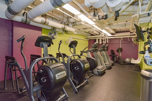 view of workout area