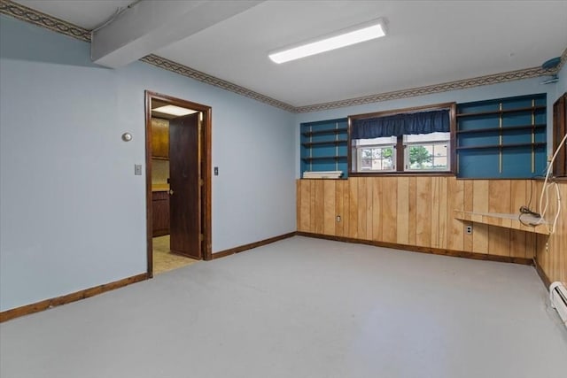 479 W, West Bridgewater, MA 02379 - unfurnished room with wood walls and baseboards