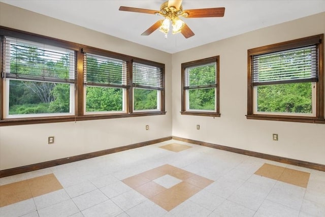 479 W, West Bridgewater, MA 02379 - unfurnished room with baseboards and a ceiling fan