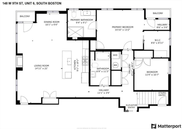 148 W 9th St Unit 6, Boston, MA 02127 - view of room layout