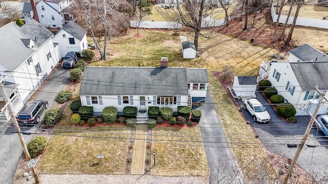 birds eye view of property featuring a residential view