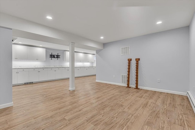 26 Sandy Meadow Way, Eastham, MA 02642 - finished basement featuring light wood-style floors and recessed lighting