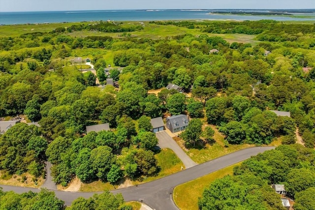 26 Sandy Meadow Way, Eastham, MA 02642 - drone / aerial view of a nearby body of water and a forest