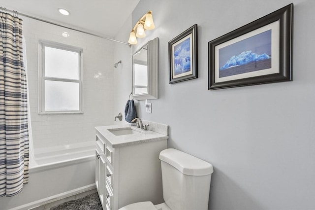46 Converse Ave Unit 1, Malden, MA 02148 - bathroom with toilet, shower / tub combo, and vanity
