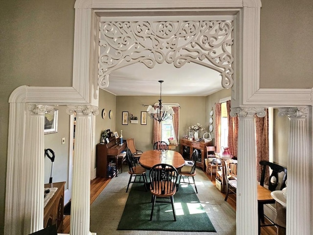 308 Hawthorn St, New Bedford, MA 02740 - dining space with a chandelier and wood finished floors