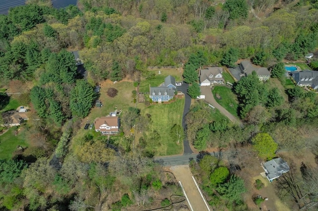 28 Sewall St, Shrewsbury, MA 01545 - aerial view of property's location with a heavily wooded area