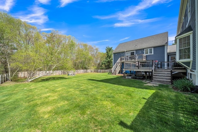 28 Sewall St, Shrewsbury, MA 01545 - view of yard with stairs and a deck