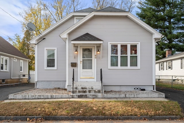 view of bungalow-style house