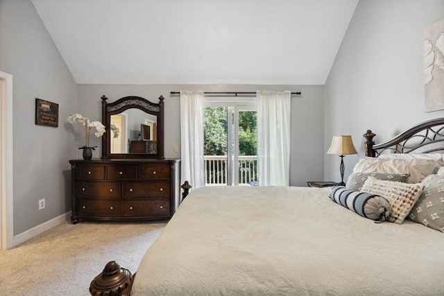 35 Michael Way Unit 29, Andover, MA 01810 - bedroom with vaulted ceiling, access to outside, and light carpet
