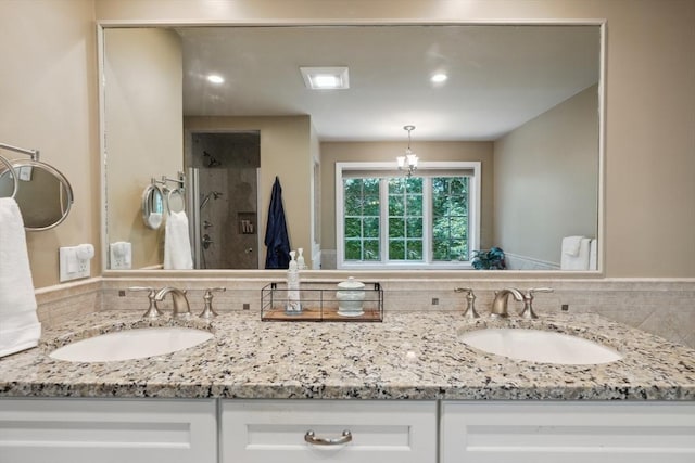 35 Michael Way Unit 29, Andover, MA 01810 - full bath featuring double vanity, a stall shower, and tasteful backsplash
