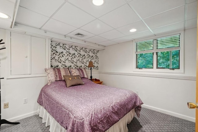 35 Michael Way Unit 29, Andover, MA 01810 - carpeted bedroom featuring a paneled ceiling and recessed lighting