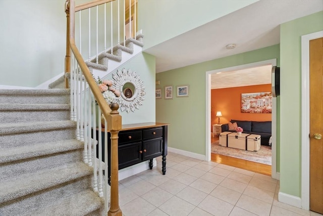 35 Michael Way Unit 29, Andover, MA 01810 - stairs with tile patterned floors and baseboards