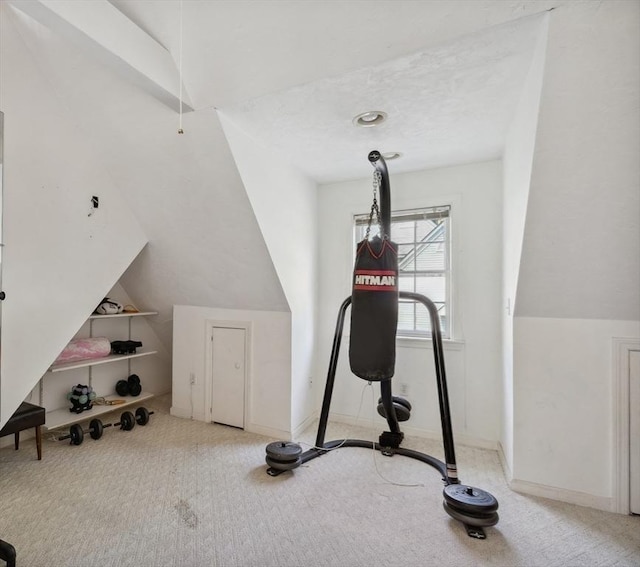 35 Michael Way Unit 29, Andover, MA 01810 - exercise area with carpet and lofted ceiling