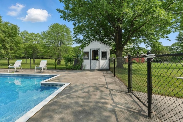399 N Main St, Salem, NH 03079 - view of swimming pool with an outdoor structure and a patio area