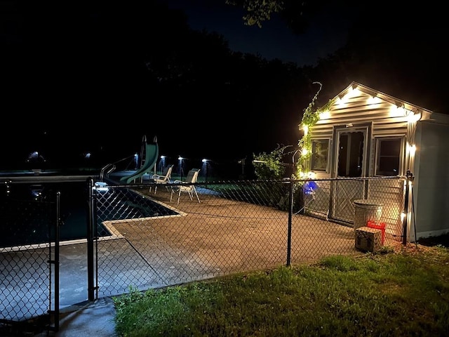 399 N Main St, Salem, NH 03079 - view of pool at twilight