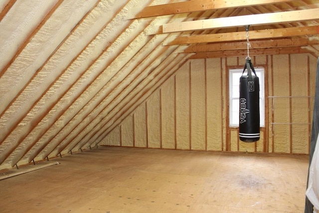 view of attic