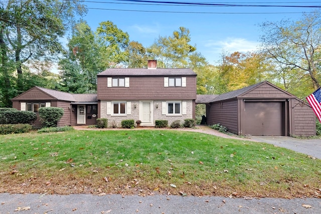 view of front of home with a front yard