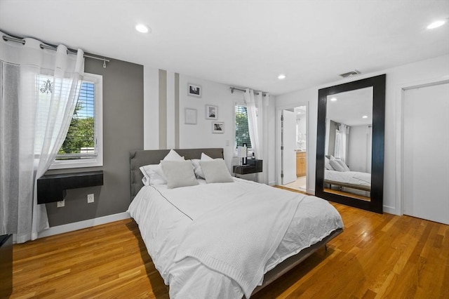 26 Sherwood Rd, Swampscott, MA 01907 - bedroom featuring light wood-style floors, recessed lighting, and ensuite bathroom