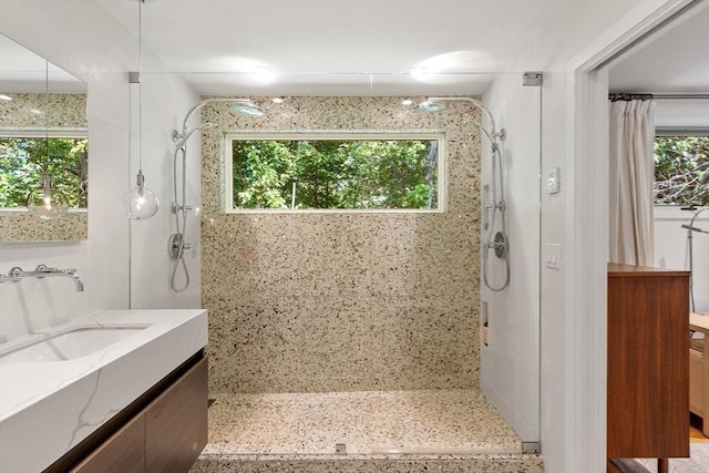 166 Quinapoxet Ln, Worcester, MA 01606 - full bath with vanity and a walk in shower