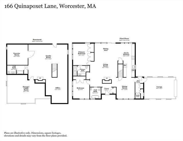 166 Quinapoxet Ln, Worcester, MA 01606 - home floor plan