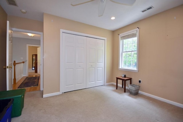 24 Sheppard Rd, Bourne, MA 02562 - unfurnished bedroom with carpet, a closet, ceiling fan, and recessed lighting