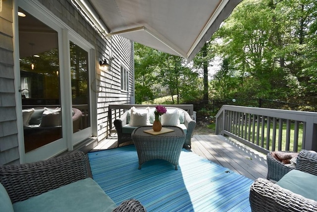 24 Sheppard Rd, Bourne, MA 02562 - deck with view of wooded area