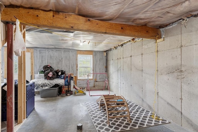 view of basement