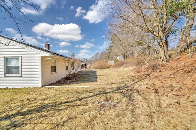 view of grassy yard