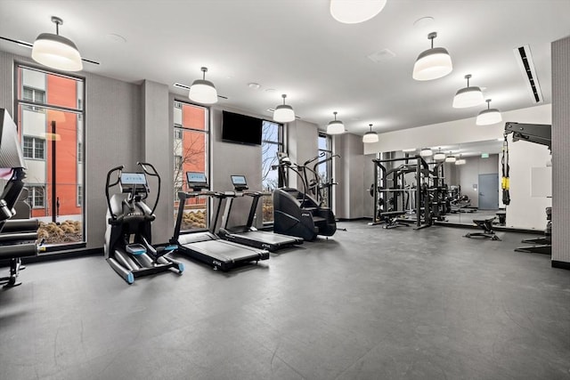 view of workout area