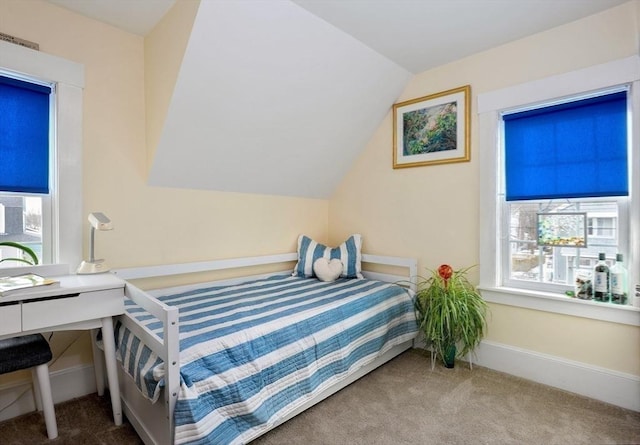 14 Lewis St, Hull, MA 02045 - bedroom featuring carpet flooring and vaulted ceiling