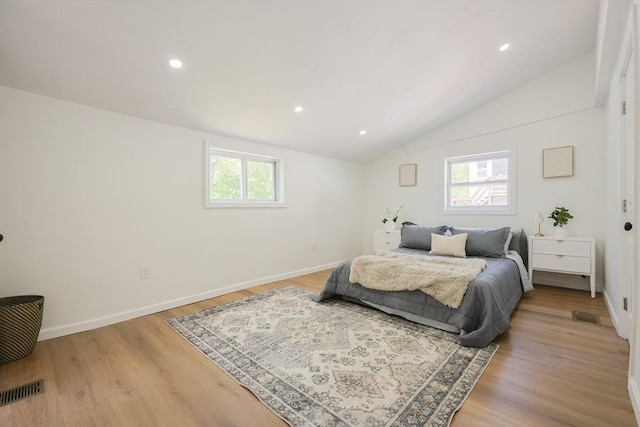 28 Custer St, Rockland, MA 02370 - bedroom featuring vaulted ceiling, light wood-style floors, baseboards, and recessed lighting