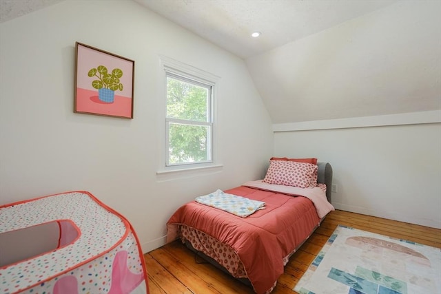 28 Custer St, Rockland, MA 02370 - bedroom with vaulted ceiling, hardwood / wood-style floors, baseboards, and recessed lighting