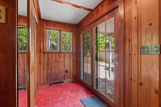 676 Salem St, Groveland, MA 01834 - entryway featuring wooden walls
