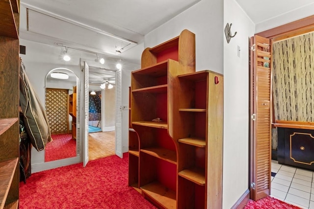 676 Salem St, Groveland, MA 01834 - hall featuring attic access and rail lighting