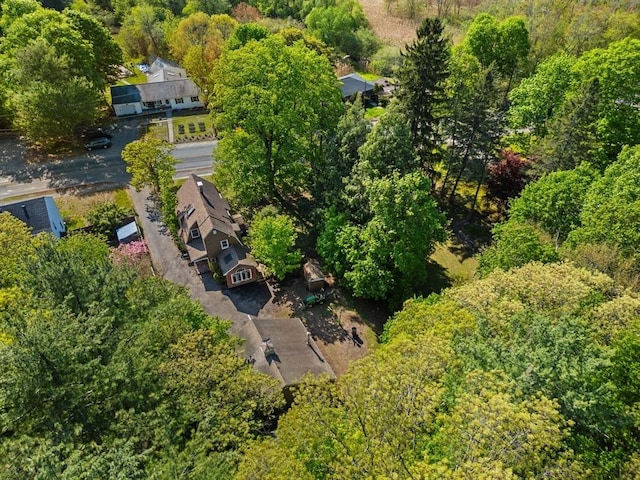 676 Salem St, Groveland, MA 01834 - aerial view of property and surrounding area featuring a forest