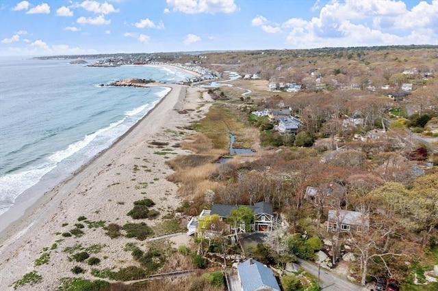 view of property location with expansive beach