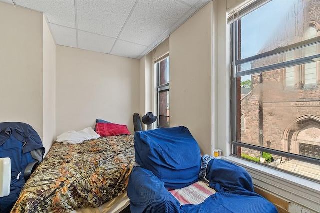 104 Pleasant St, Worcester, MA 01609 - bedroom with a drop ceiling