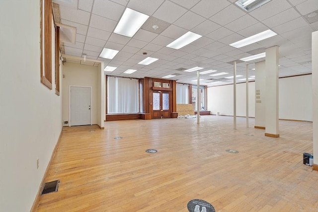 104 Pleasant St, Worcester, MA 01609 - workout area with wood-type flooring and a drop ceiling