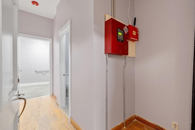 104 Pleasant St, Worcester, MA 01609 - hallway with light wood-type flooring and baseboards